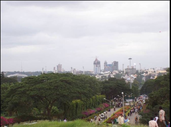 View of Bangalore from lalbagh 