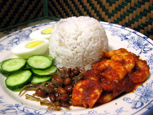 RESEPI NANNIE: Nasi lemak sambal udang