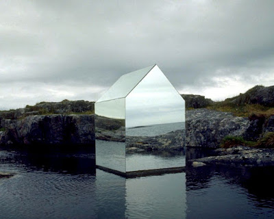 house mirror on the lake