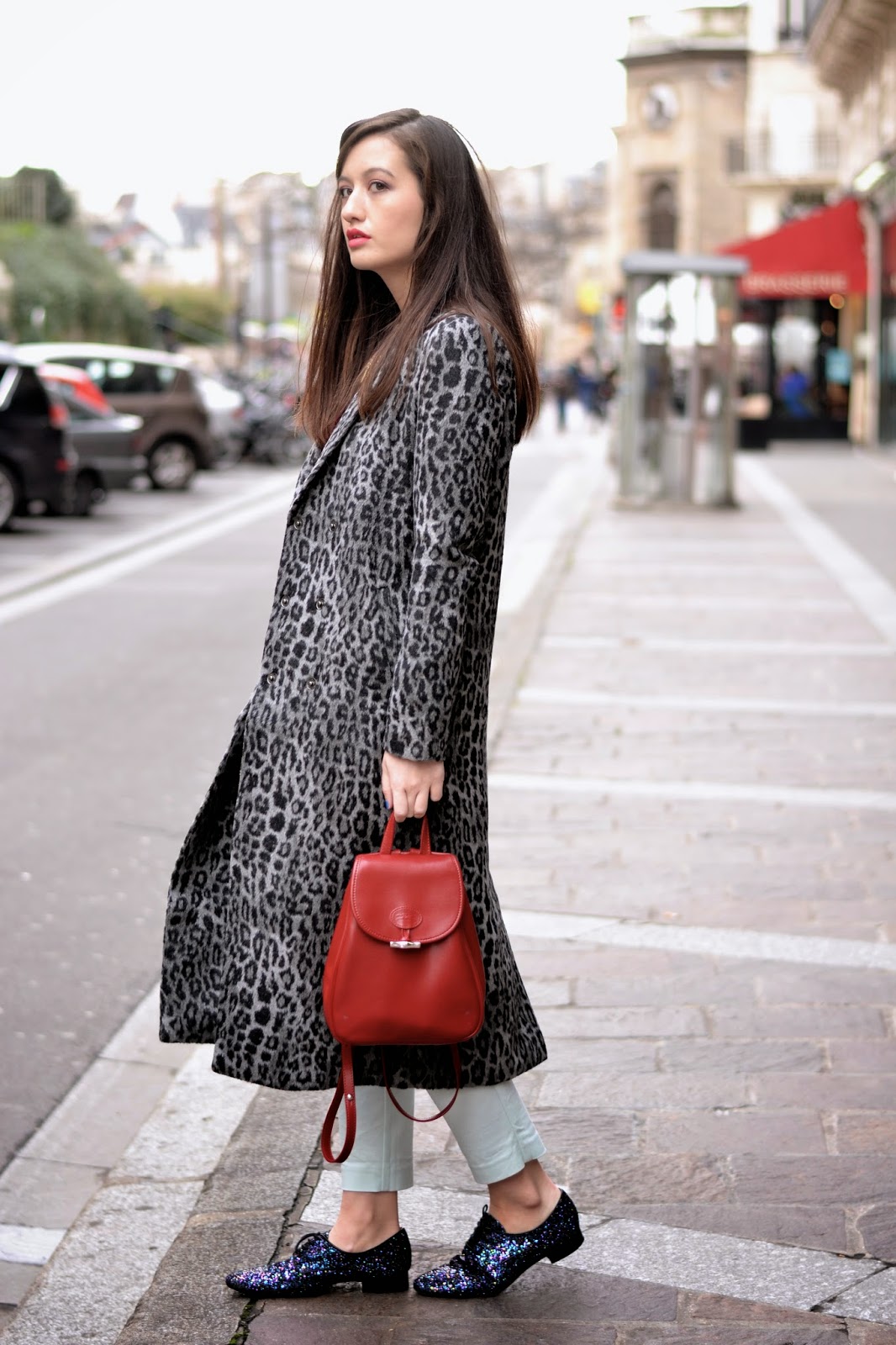 Leopard print coat