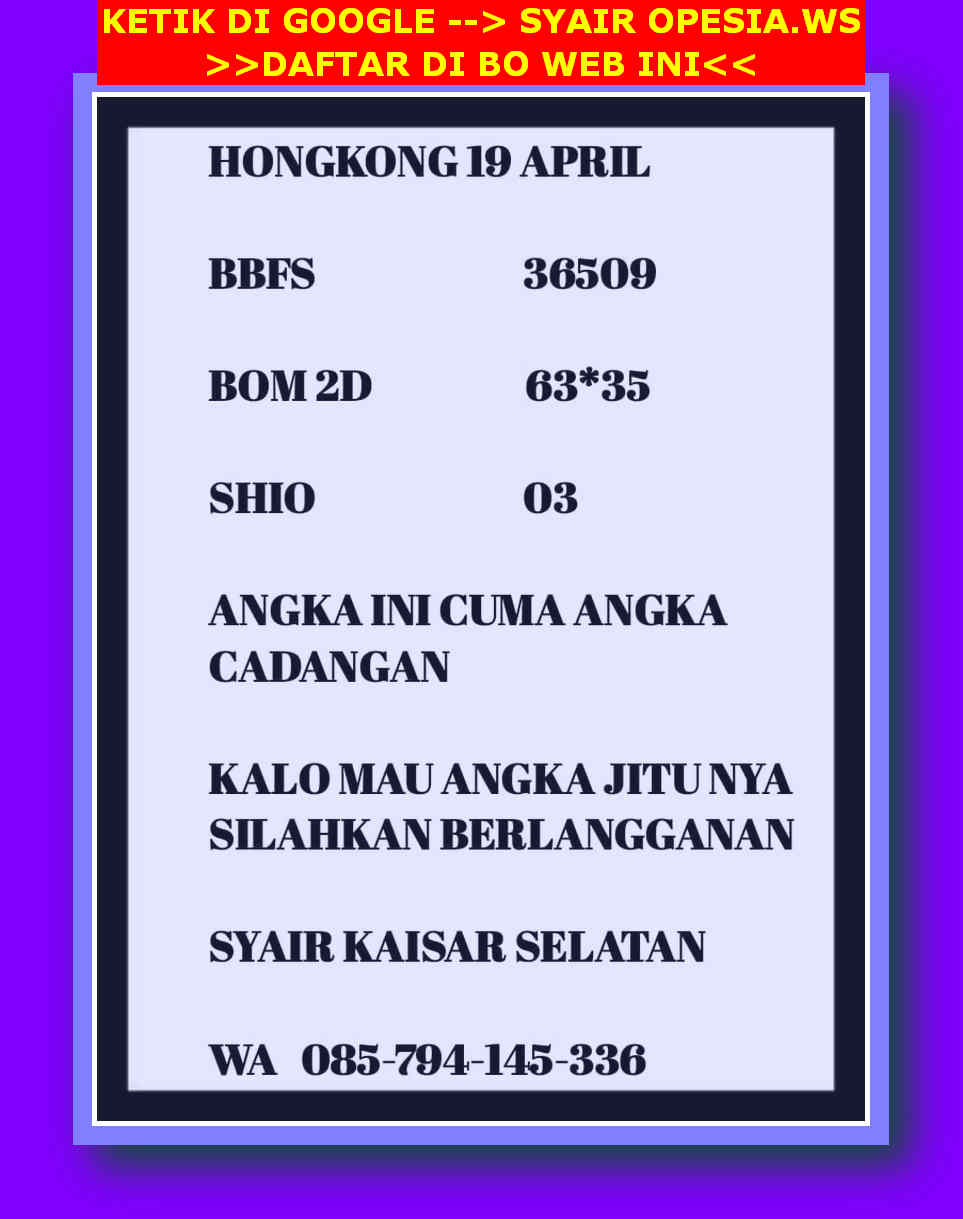 TOGEL KELUAR HONGKONG