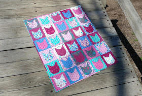 Kitty cat quilt using Sarah Maxwell's fabric