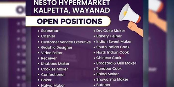 Nesto Hypermarket Kerala Walk In Interview