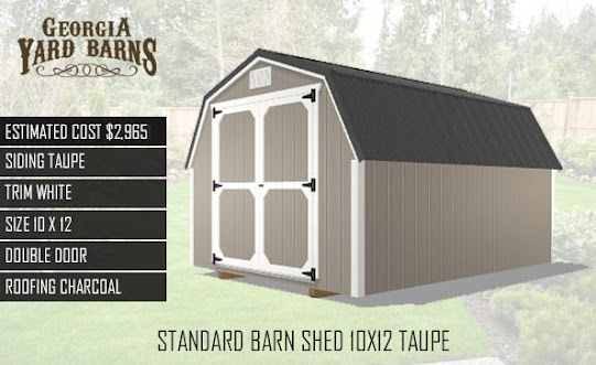 Standard Barn Shed 10 X 12 Taupe