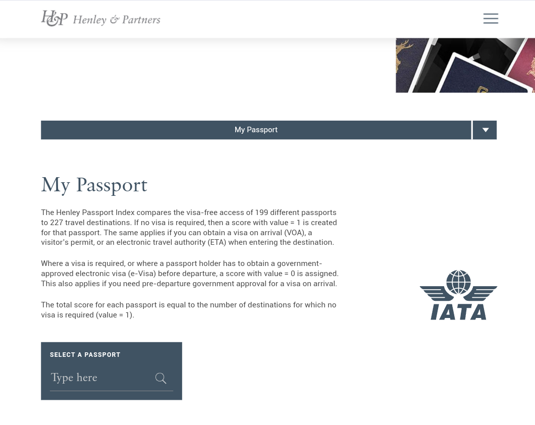 The importance of the Henley Passport Index