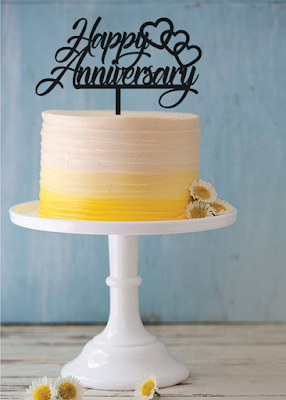 Happy Anniversary cake topper