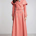 Pink / Black wool women coat women fashion coat long sleeve sleeve coat Apring