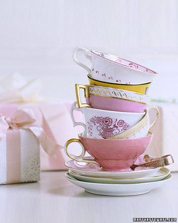 We came across these great ideas for a tea party themed bridal shower on 