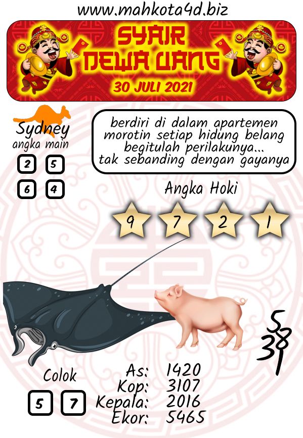 Syair Prediksi Togel Sydney - SDY Sabtu, 31 - Juli - 2021