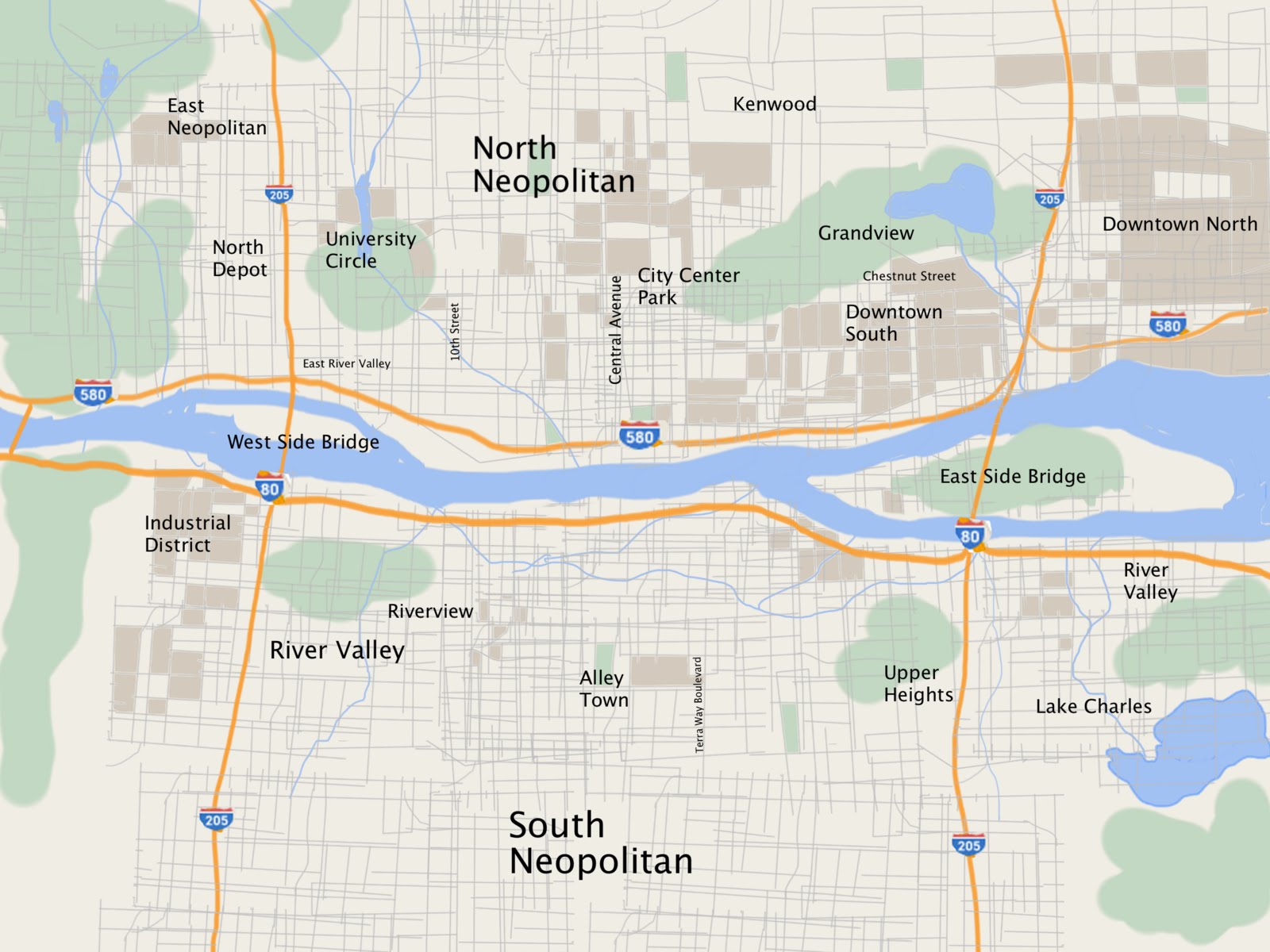 Map of Neopolitan