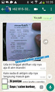 Penipuan Mandiri e-cash 2018