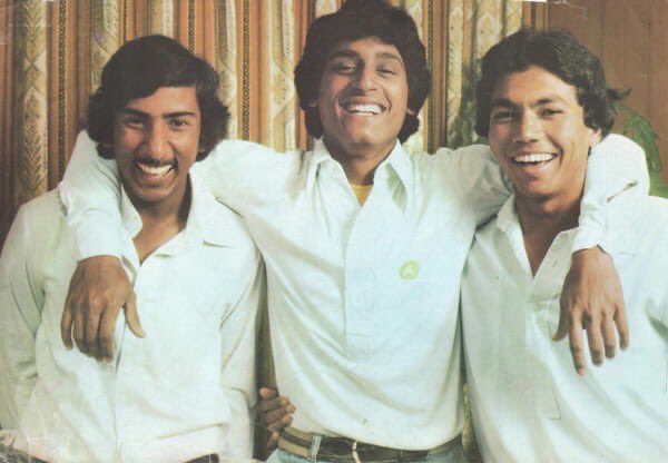 Young Saleem Malik, Rameez Raja and Anil Dalpat 