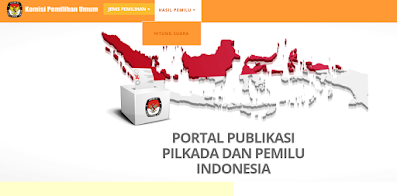 Klik Website KPU dan Pilih "Hasil Pemilu" dan Pilih Lagi "Hitung Suara" untuk melihat hasil Real Count