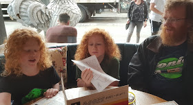 Yard and coop restaurant review family seated choosing from the menu