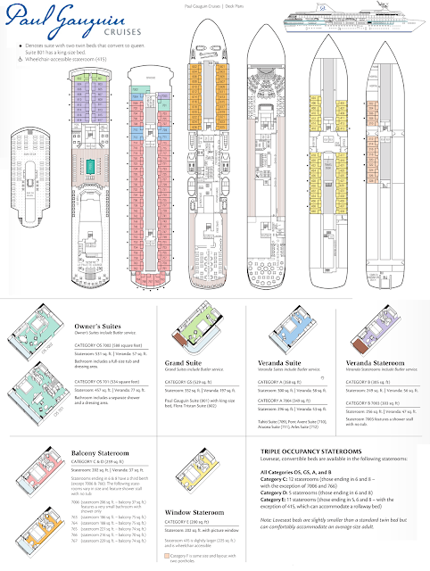 PAUL GAUGUIN deck plans with stateroooms and suites - PAUL GAUGAIN CRUISES