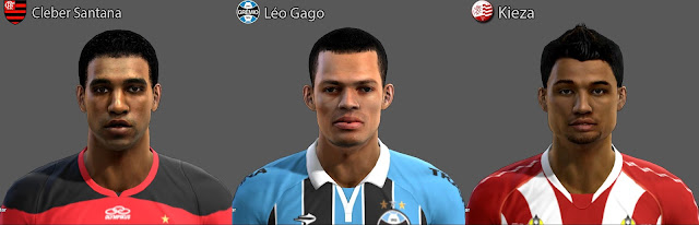 Cléber Santana, Léo Gago e Kieza Faces - PES 2013