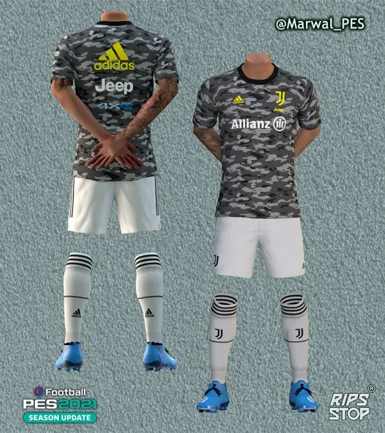 Juventus Prematch Kit 2021-2022 For eFootball PES 2021