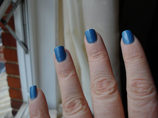 Essie Cote Asure blue shimmer nail polish