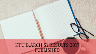 KTU B.Arch S1 Results 2017