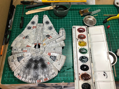 Bandai Millennium Falcon Watercolor Weathering Wash