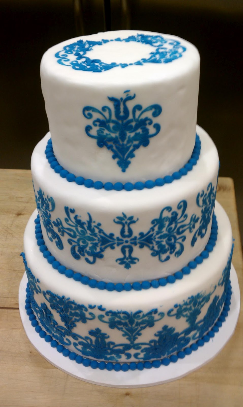  Wedding  Cakes  Pictures Blue  and White Wedding  Cakes 