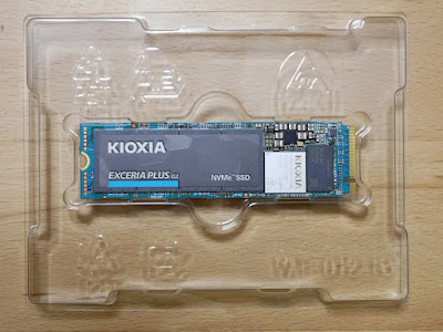 KIOXIA製 NVME M.2タイプ「EXCERIA PLUS G2 SSD-CK1.0N3PG2/N」表側
