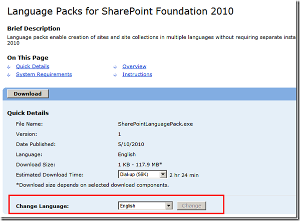 Language Pack 2010