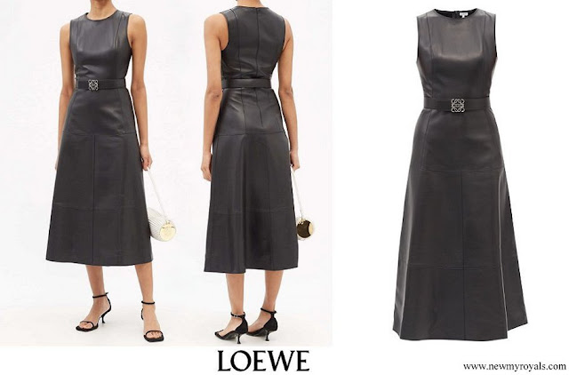 Countess of Wessex wore LOEWE Anagram-belt Leather Midi Dress