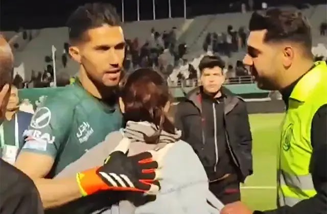 Iranian soccer player fined & suspended for hugging female fan