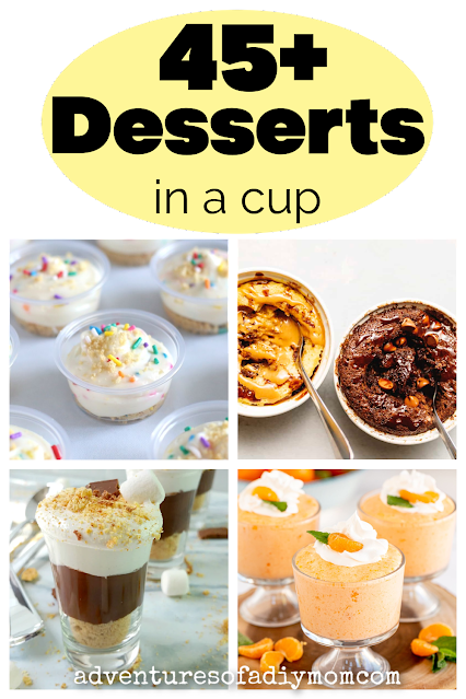 collage of dessert cup recipes