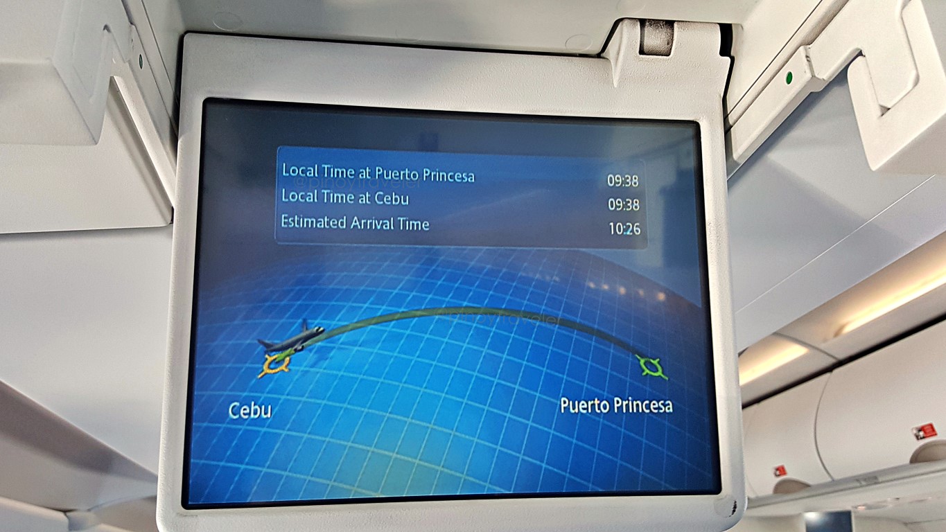 PAL A320 inflight entertainment monitor