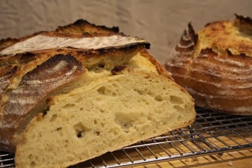 KAMUT Pain Au Levain cooling on rack