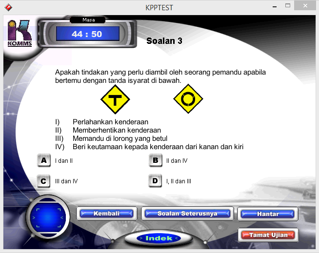 Contoh Soalan Ujian Komputer Lesen Kereta