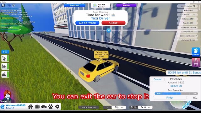 (PATCHED)Roblox Roville Script (Get A Lot Of Cash, Taxi AutoFarm)