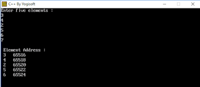 Array element display program