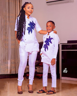 Ghanaian actress photo with son