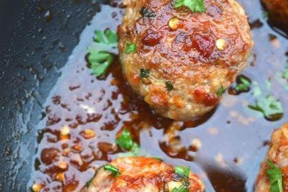 Asian Pork Meatballs With Ginger Honey Sauce