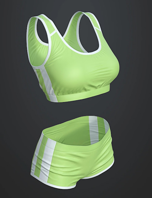 dForce SU Athletics Outfit for Genesis 9, 8.1, and 8 Female