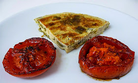 huevos, pimientos, tomate