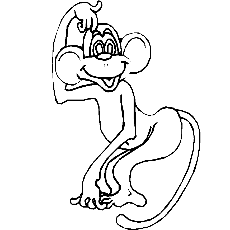 Desenhos para colorir de desenho do macaco botas dançando para colorir  