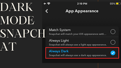 How to get dark mode on Snapchat