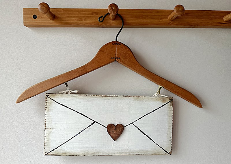 Vintage Recycled Hanging Love Letter