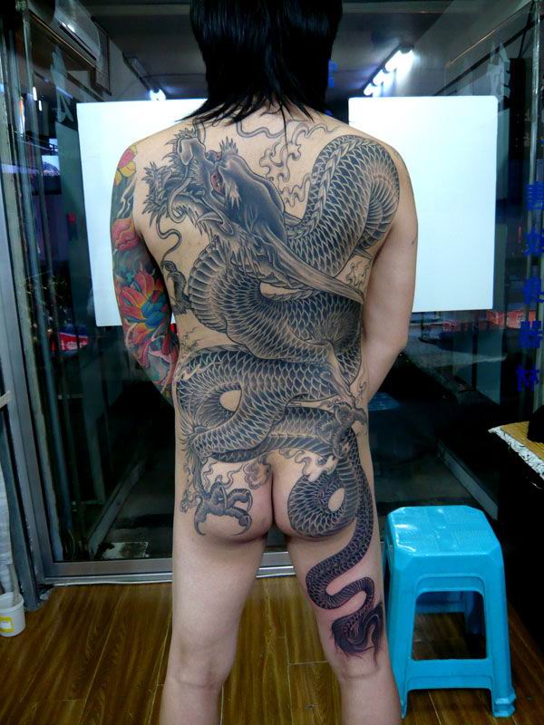 Full back  Dragon Tattoo 