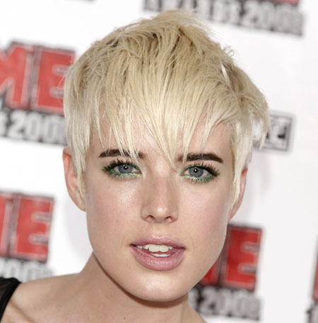 agyness deyn james franco. agyness deyn haircut