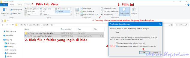 cara menyembunyikan file di komputer