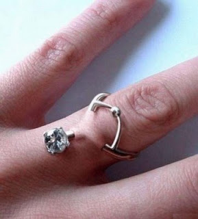 Piercing Ring On Finger 
