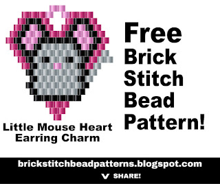 Free brick stitch seed bead pattern printable download pdf.