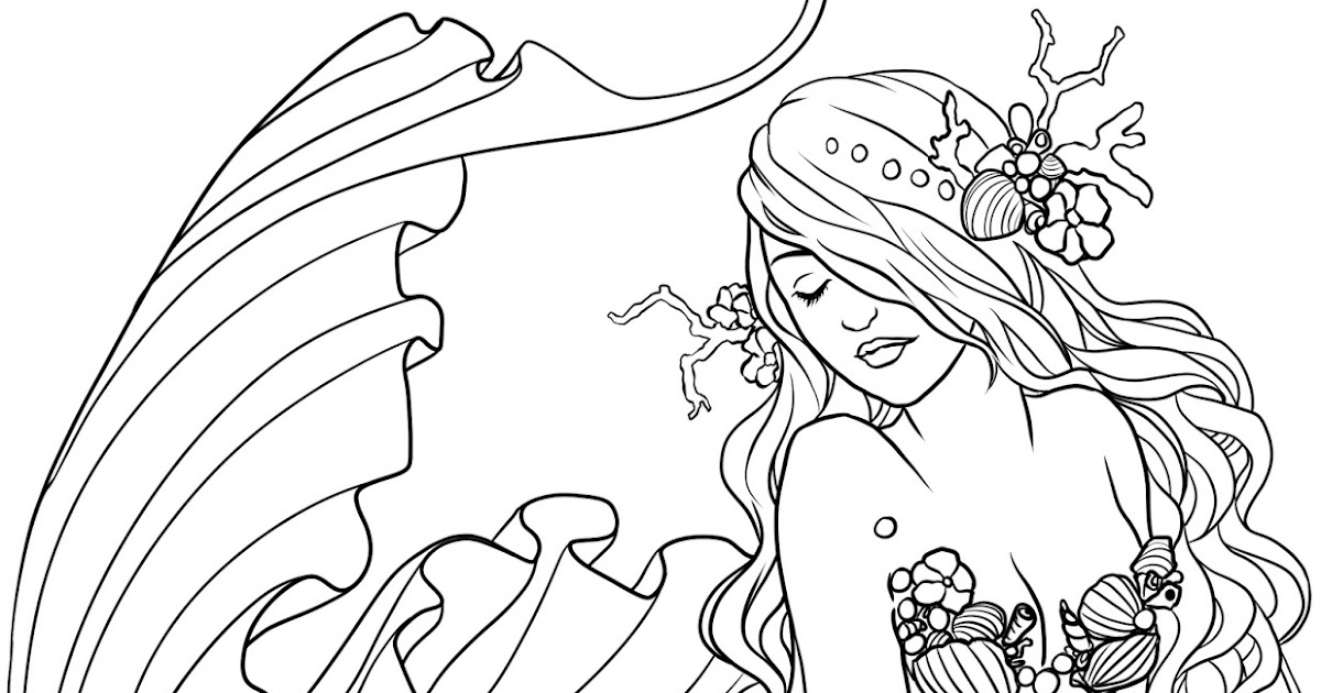 Enchanted Designs Fairy Mermaid Blog Free Mermaid Coloring Page