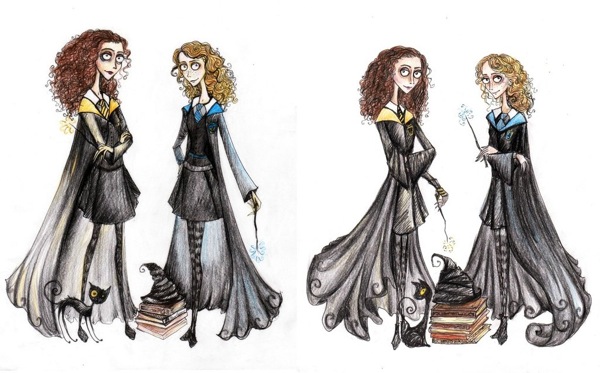 Tim burtonned in hogwarts commission by la chapeliere folle d5o12an