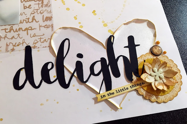Golden Touch:  Delight [in the little things] | scrapbook page by Alice Scraps Wonderland